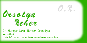orsolya neher business card